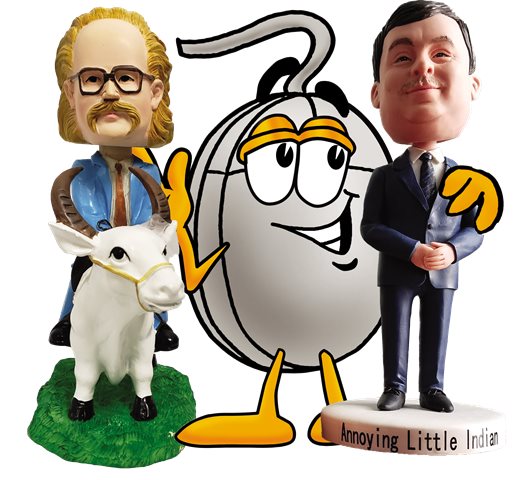 Dan Kennedy and Parthiv Shaw bobble heads