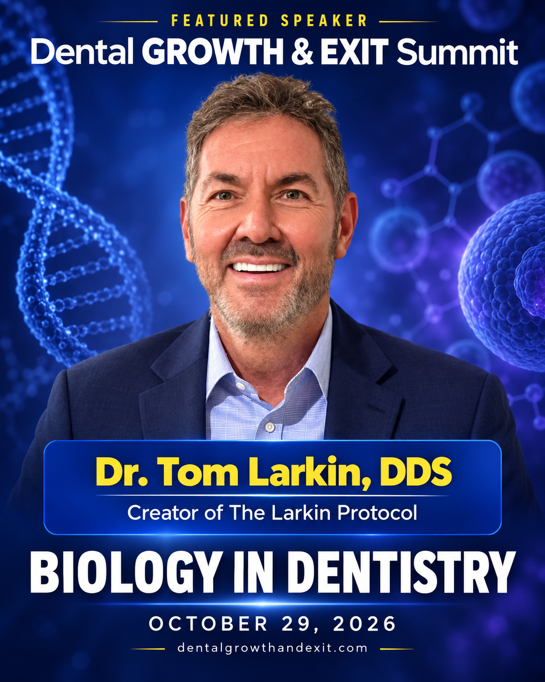 Dr. Tom Larkin, DDS, creator of The Larkin Protocol and featured summit speaker. Dr. Tom Larkin, DDS, creator of The Larkin Protocol and featured summit speaker.