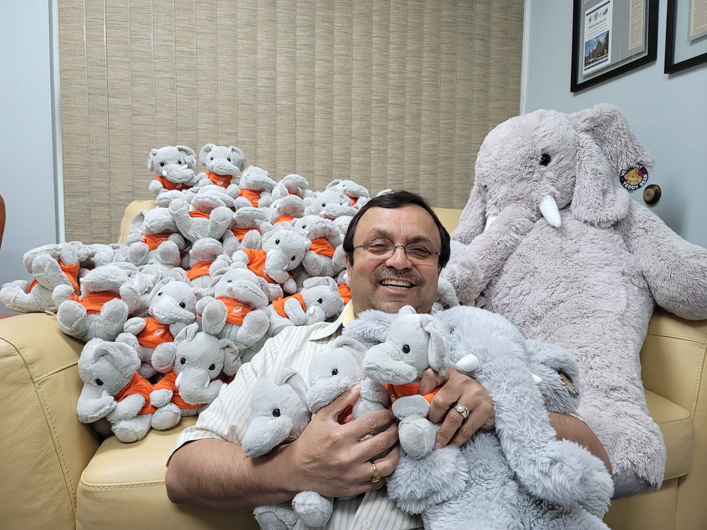 Parthiv Shah piled up with elephants 