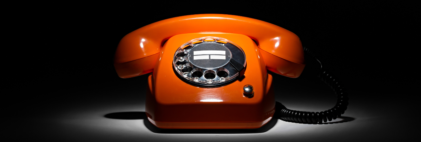 a rotary telephone