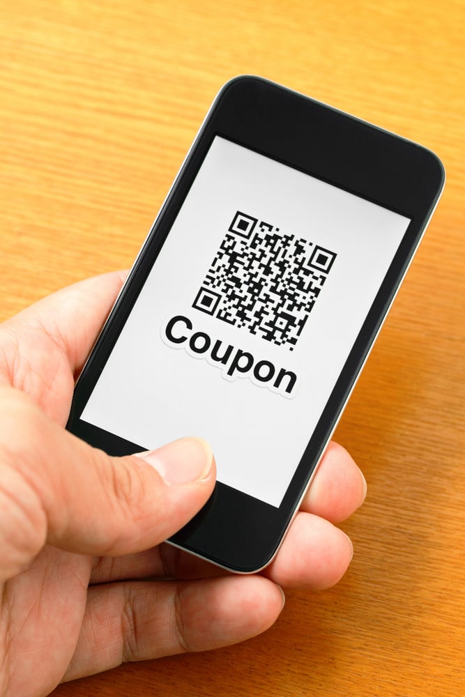 QR code to get a coupon on your phone