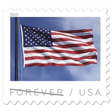 US flag stamp