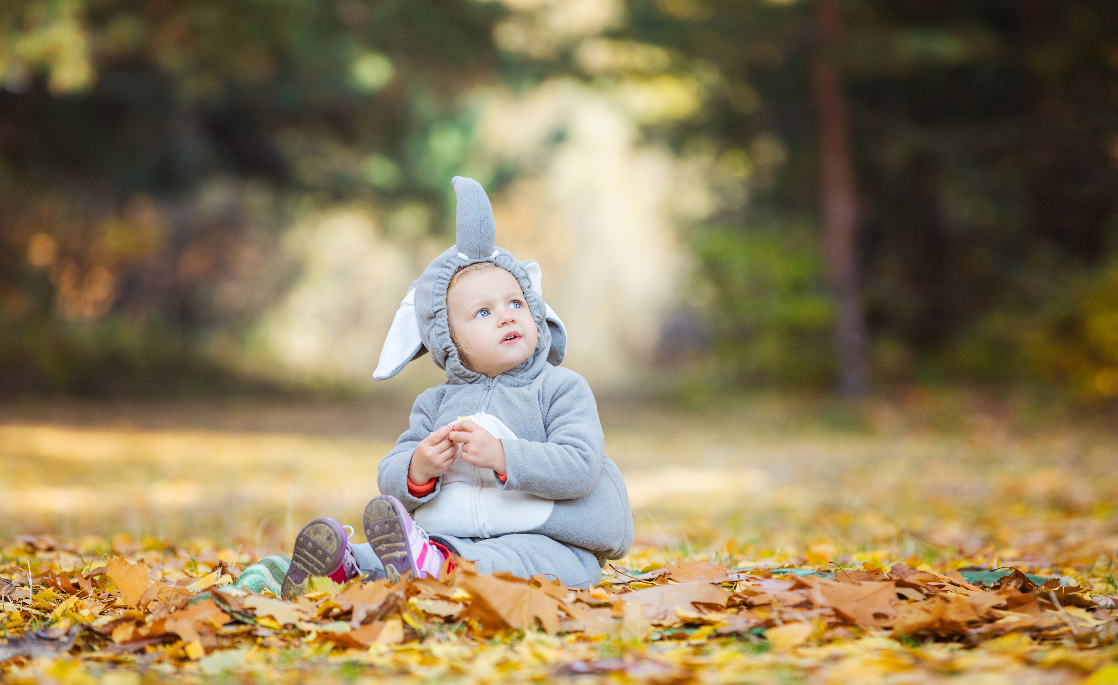 little girl in elephant costume